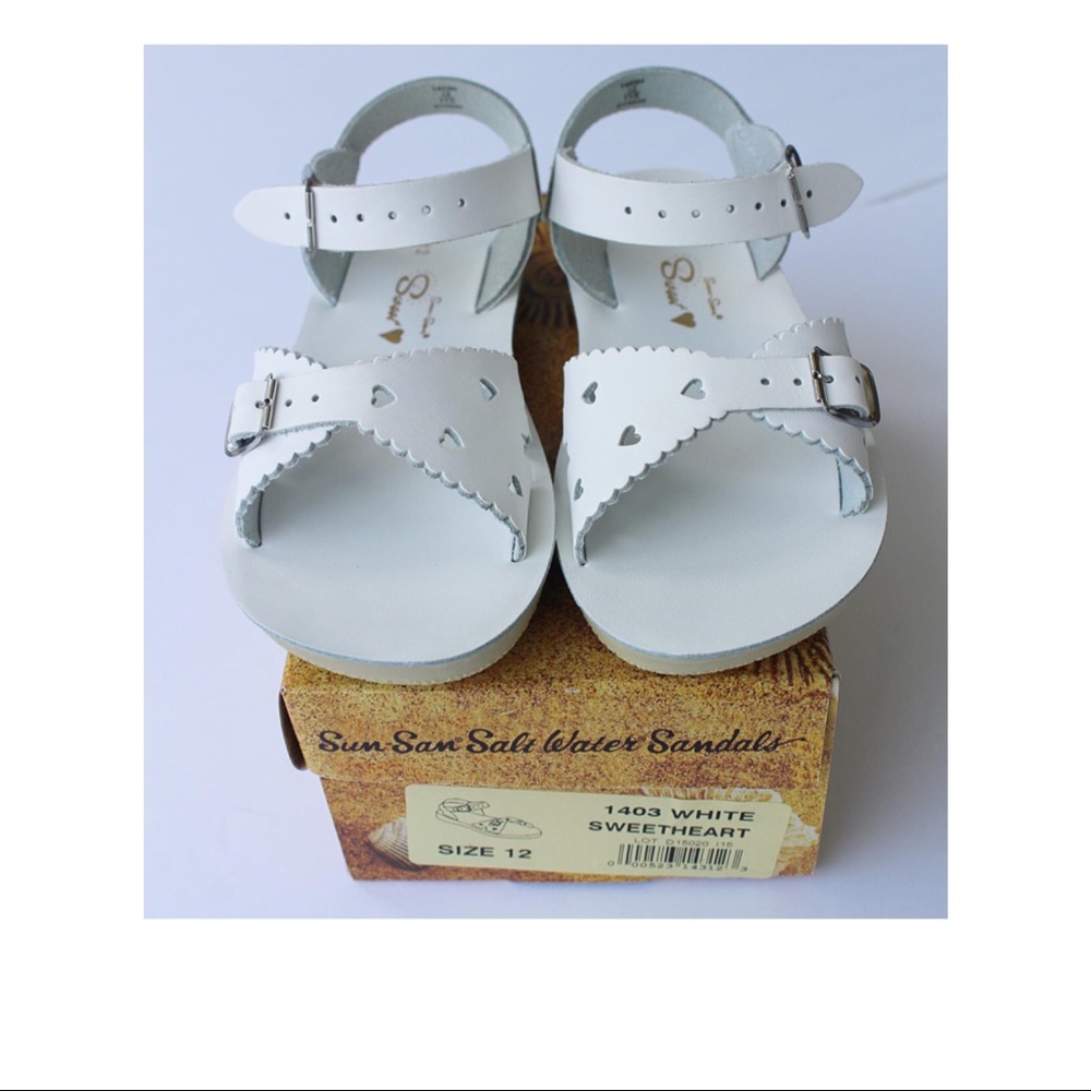 Sun San Sweetheart White Sandals Size 12